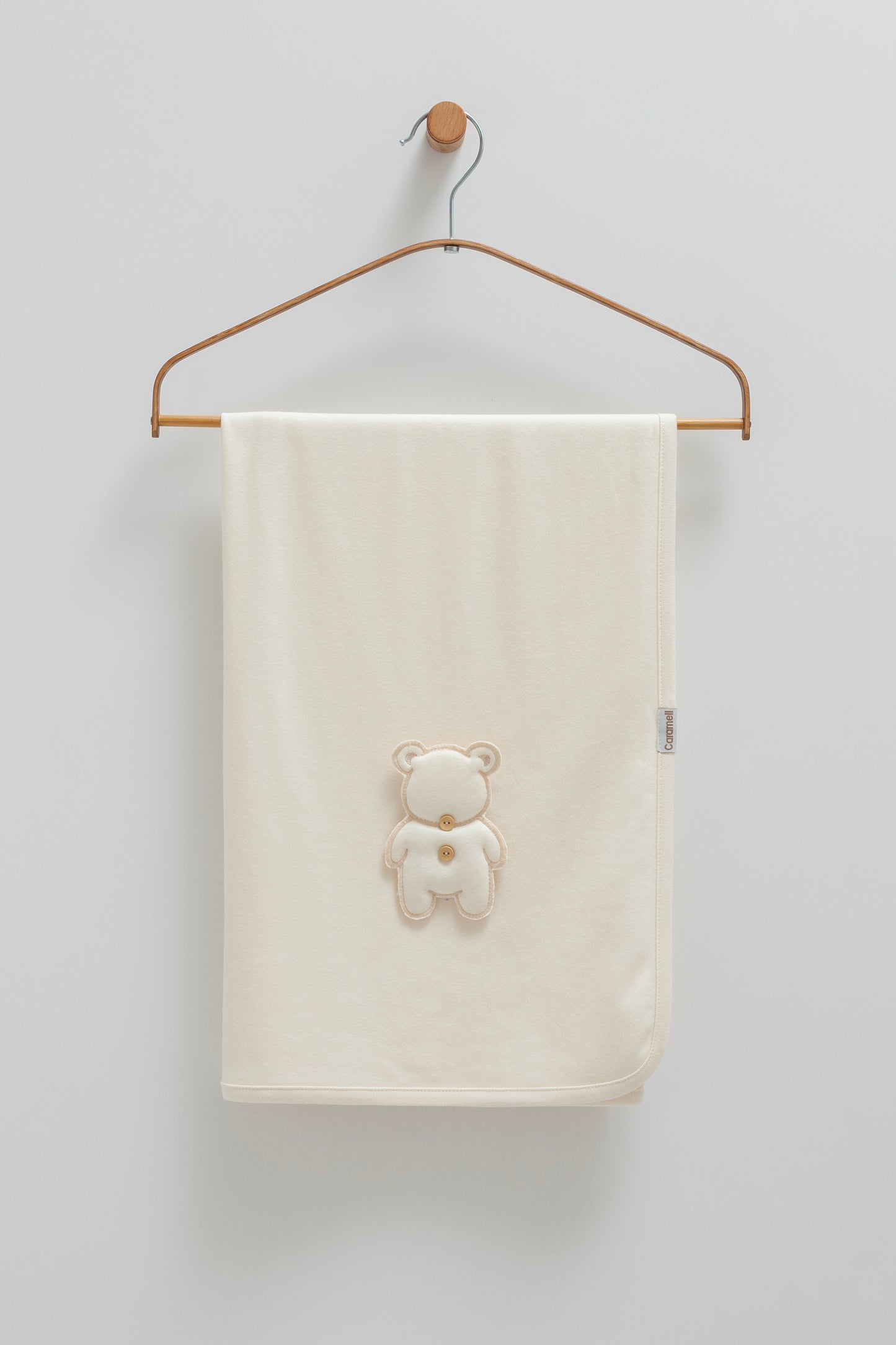 بطانية/ كوفلية بيبي قطن ١٠٠٪ ايفوري🧸