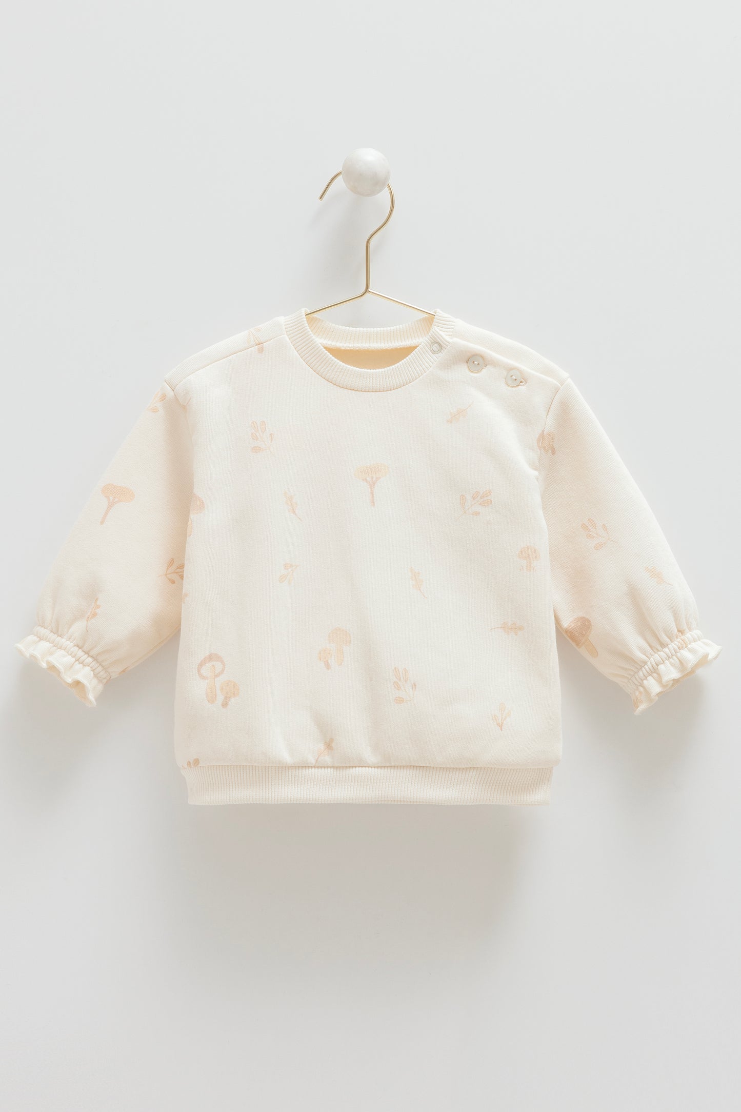 طقم قطن مبطن ٣ قطع ٣-٢٤ شهر 🍄 ايفوري