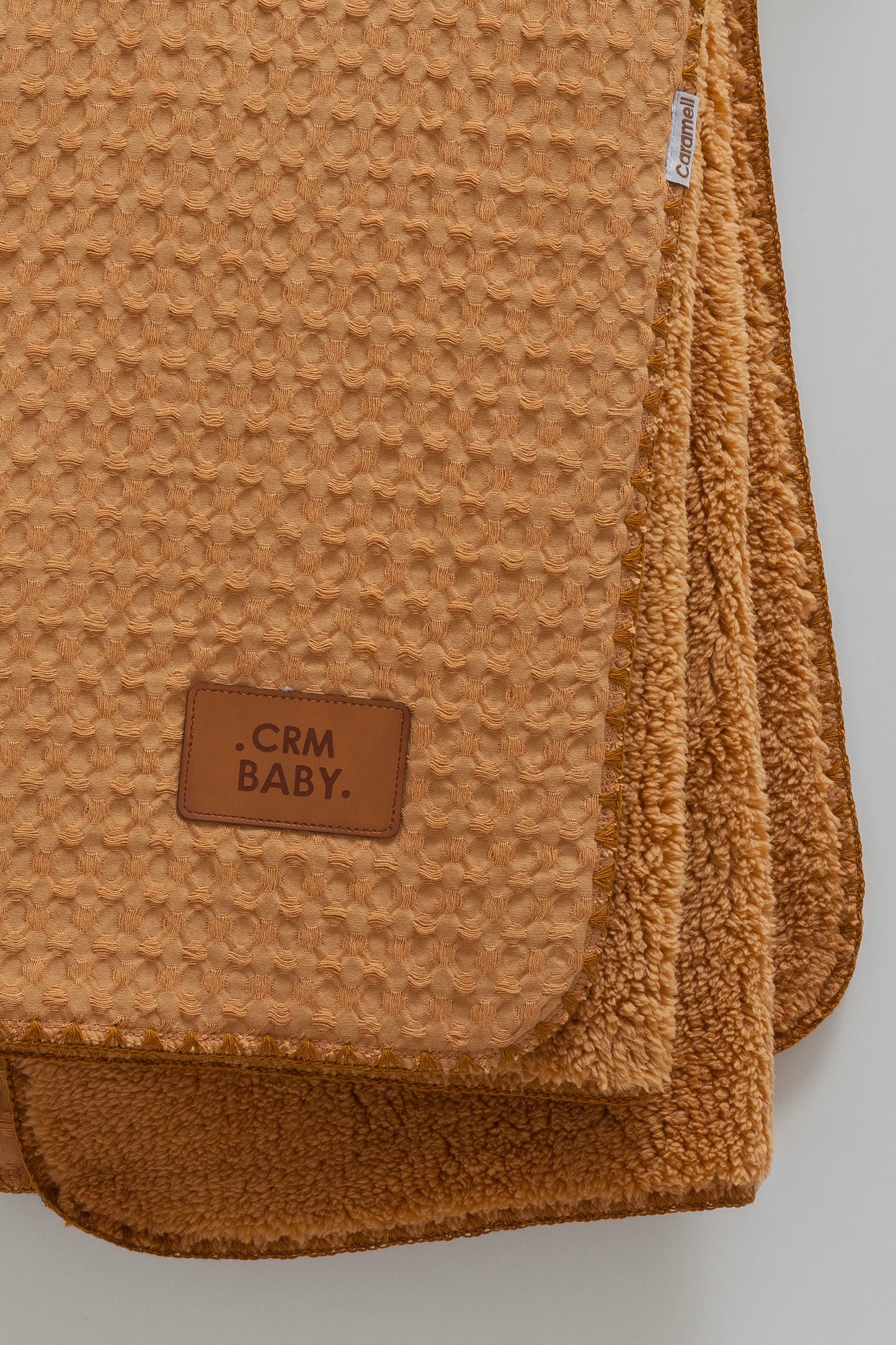 بطانية/ حرام بيبي قطن مبطن ▫️عسلي