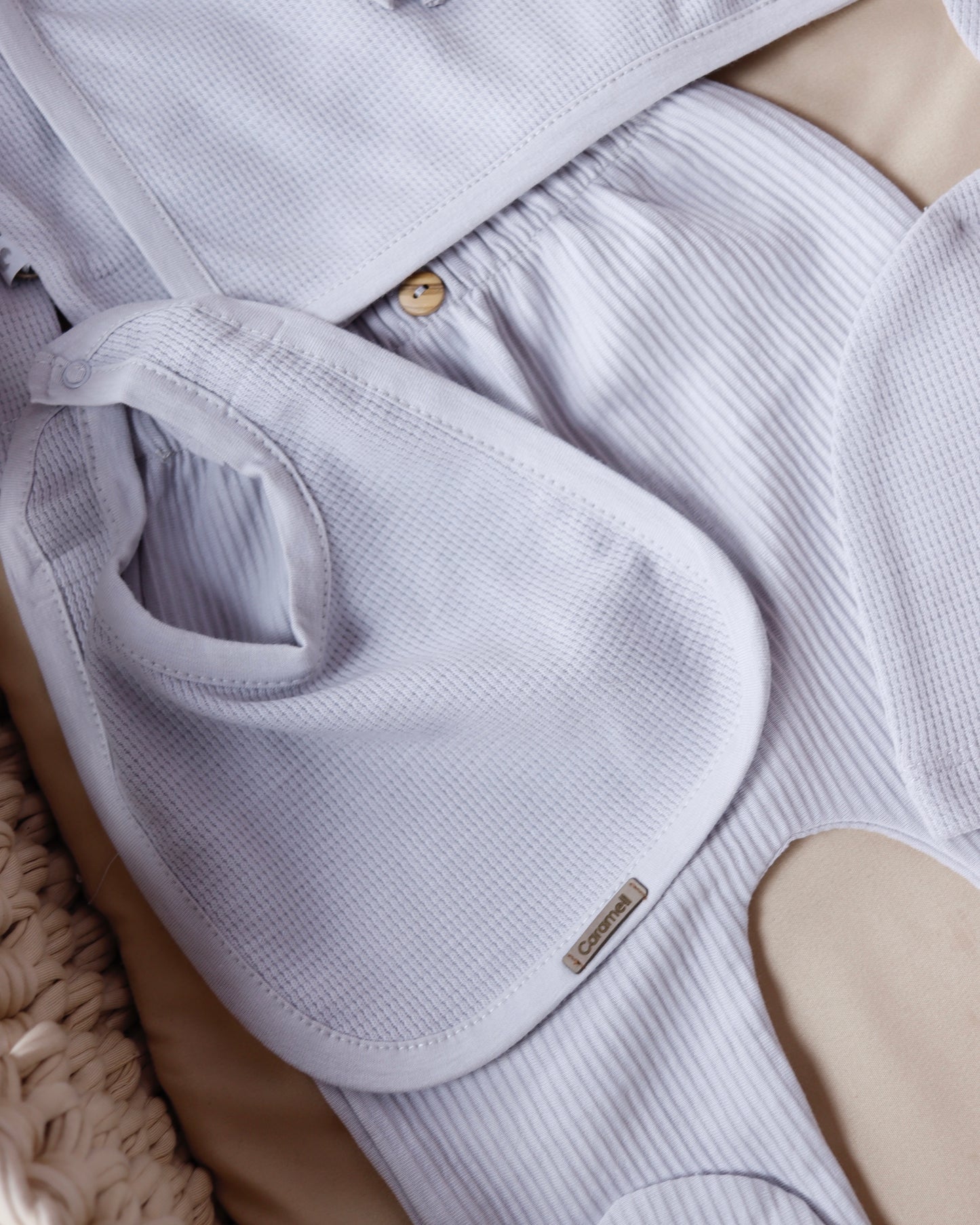 طقم بيبي قطن ٥ قطع/ ١-٣ أشهر