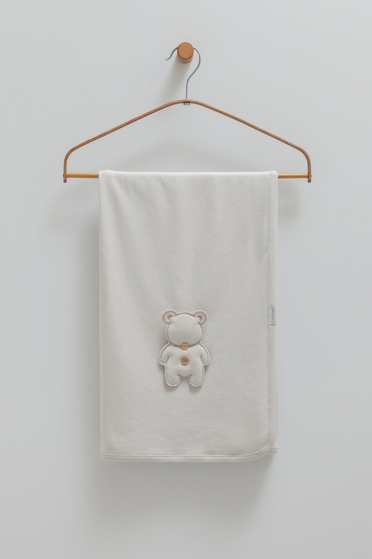 بطانية/ كوفلية بيبي قطن ١٠٠٪ رمادي🧸