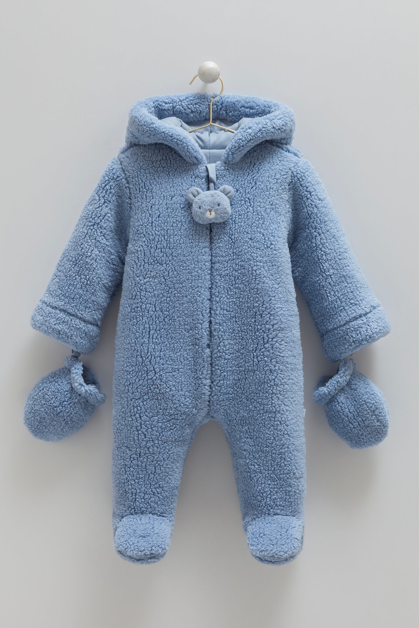 طقم أفرهول شتوي ١-١٢ شهر💙