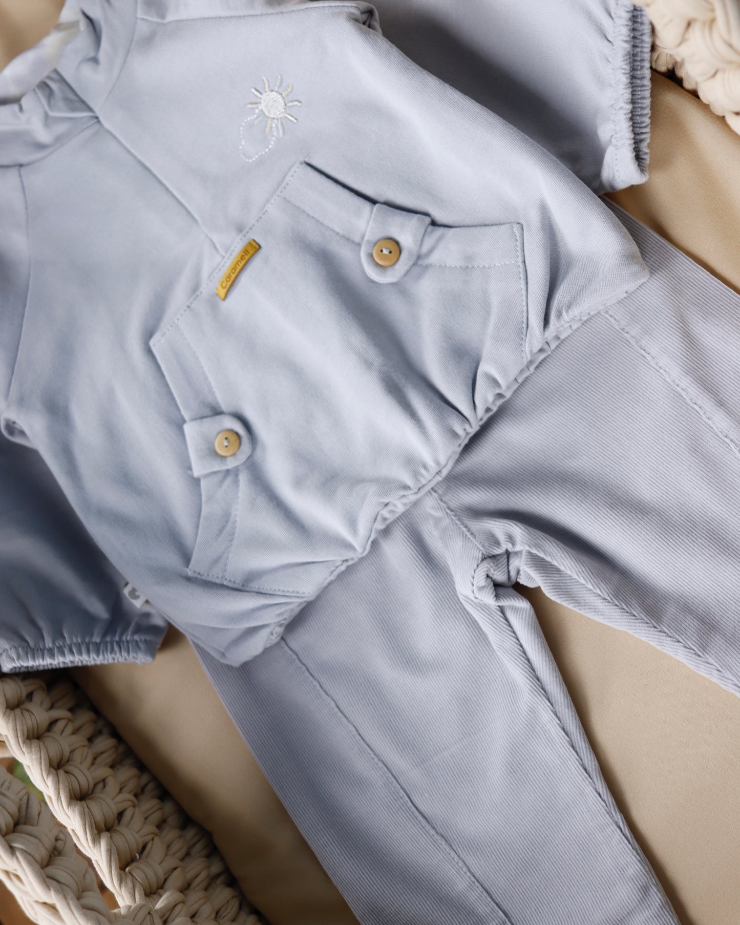 طقم بيبي قطن ١٠٠٪