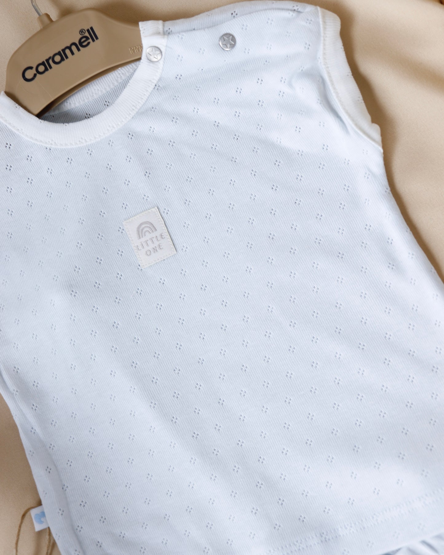 بجامة صيفي خفيف قطن ١٠٠٪ ازرق