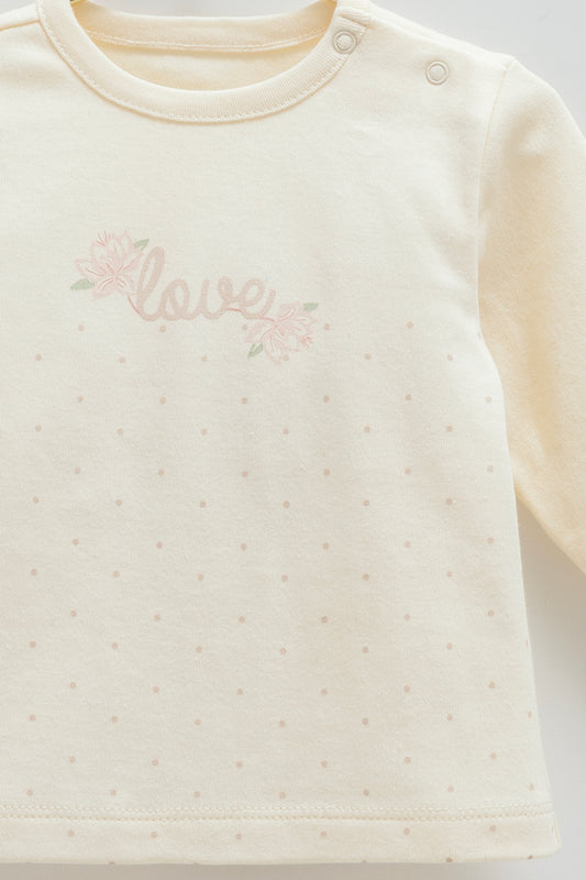 طقم ٣ قطع قطن ثقيل١٠٠٪ ايفوري 🌸٣-١٨ شهر