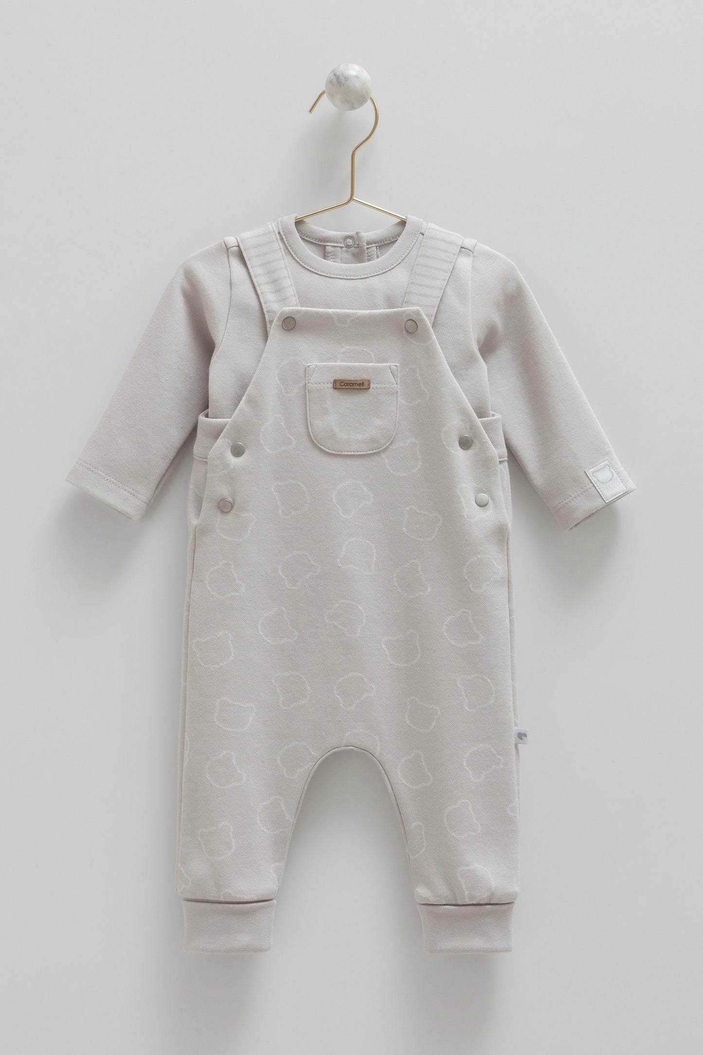 طقم أفرهول قطن ١٠٠٪ رمادي🩶