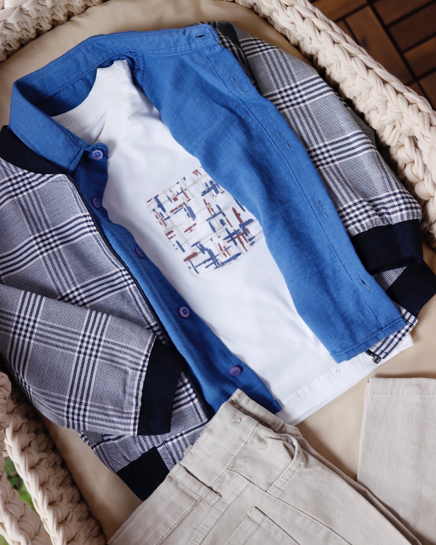 طقم ولادي ٣ قطع ١-٥ سنوات🪡