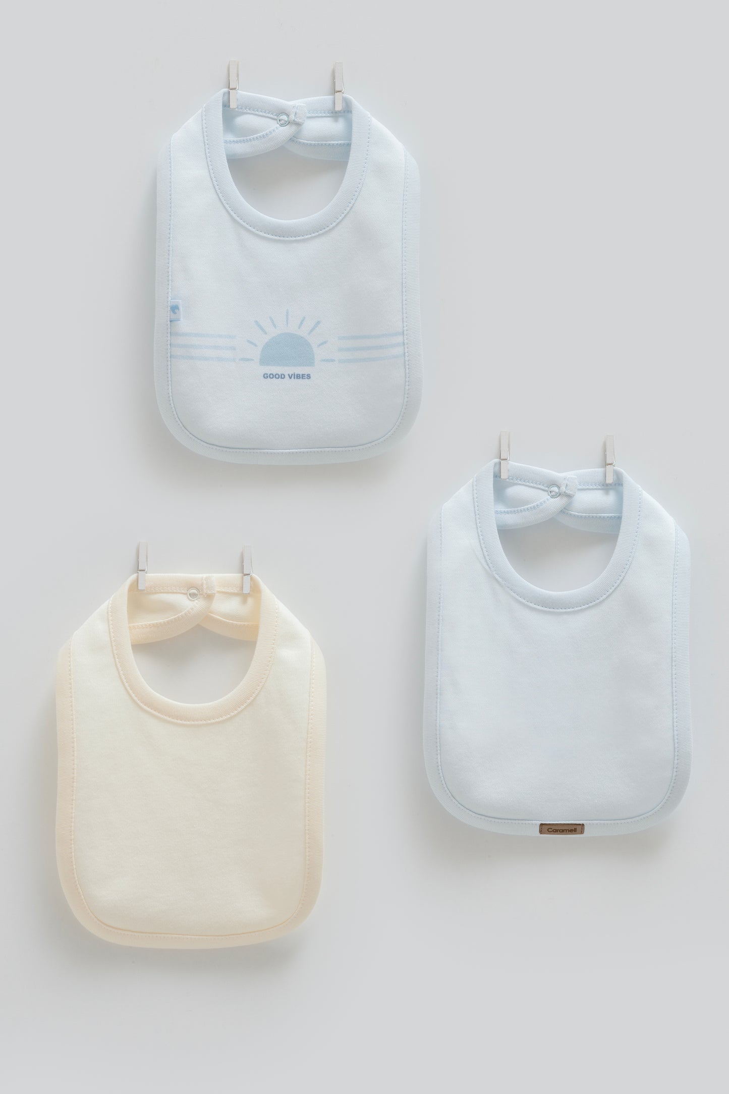 طقم مريلة ٣ قطع قطن ١٠٠٪ 🔅ازرق