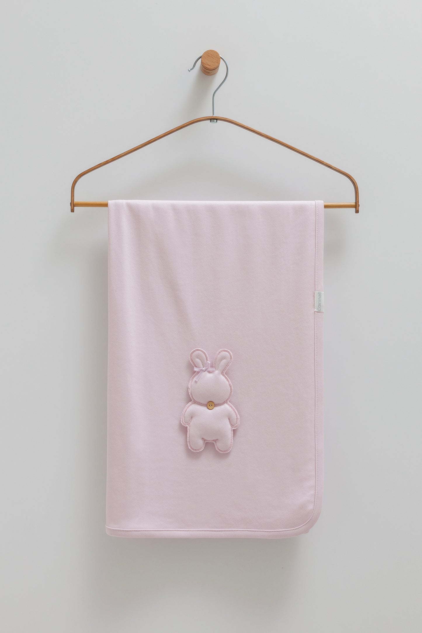 بطانية/ كوفلية بيبي قطن ١٠٠٪ نهدي🐇