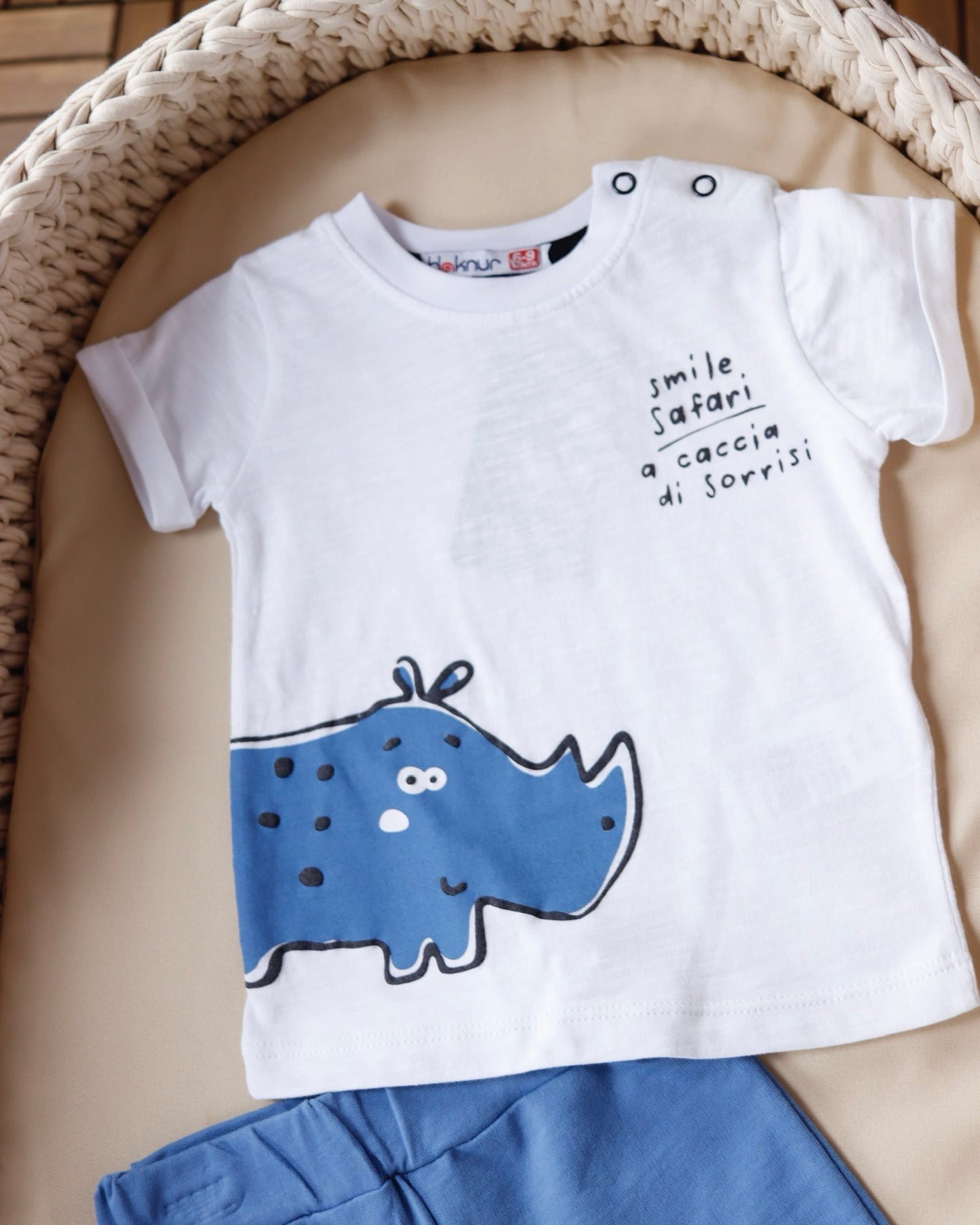 طقم شورت قطني قطعتين