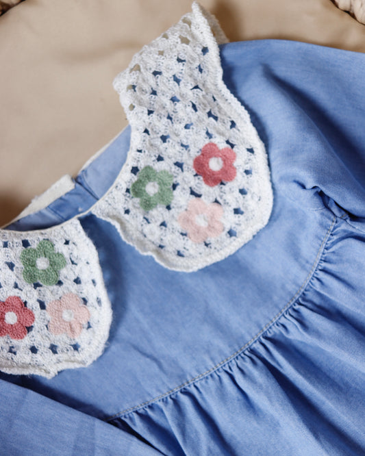 فستان جينز خفيف ١-٤ سنوات🪡