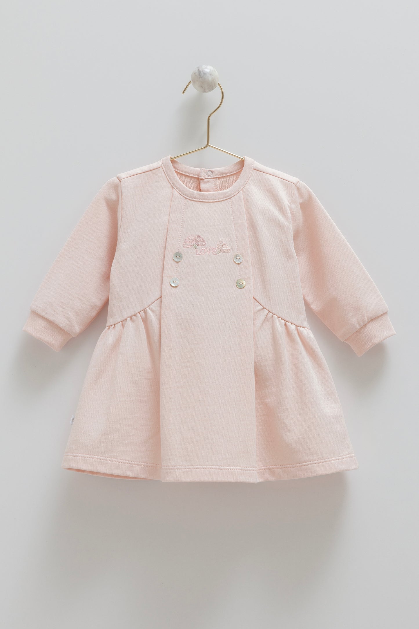 فستان بيبي قطن ١٠٠٪ زهري🌸