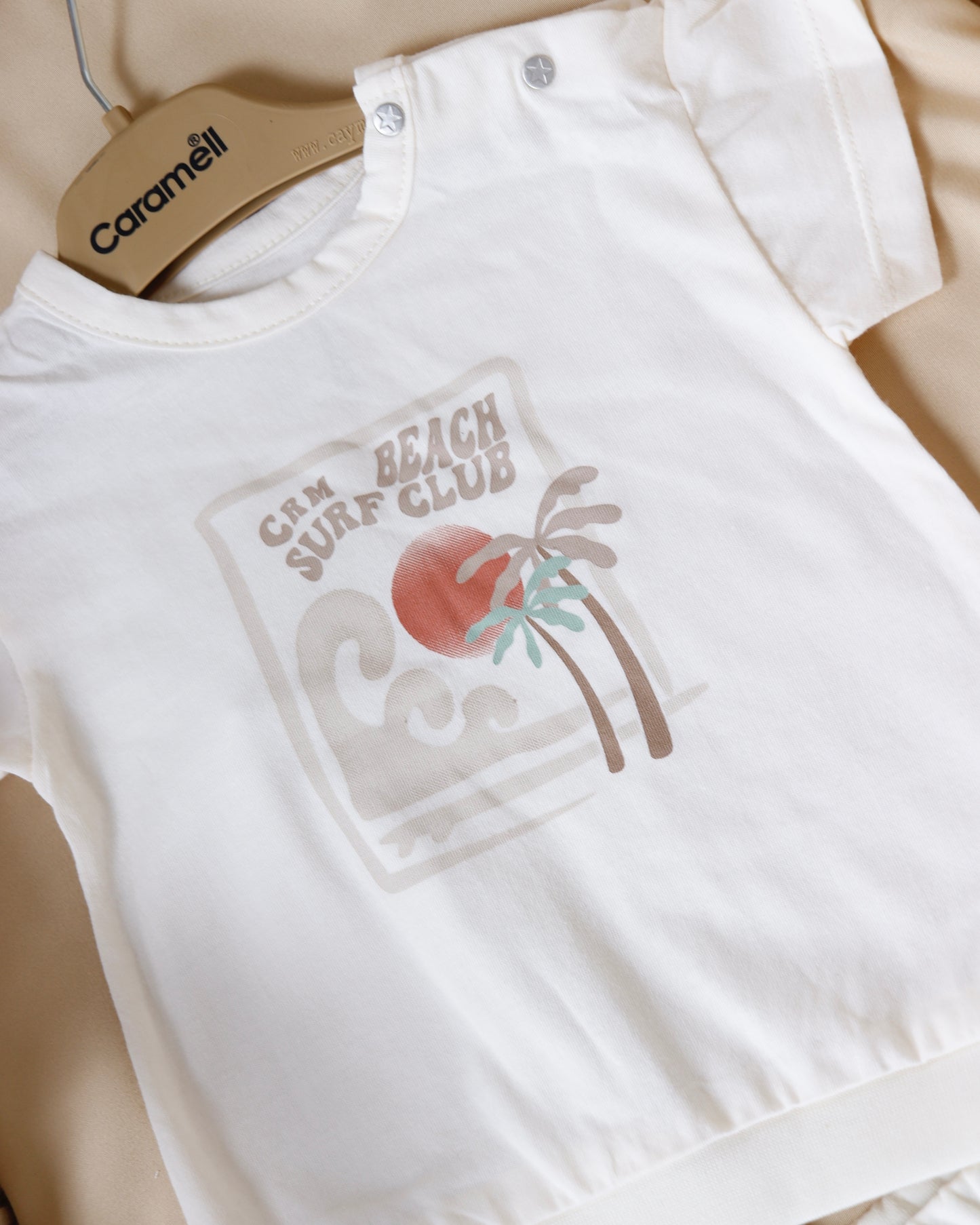 طقم صيفي قطن١٠٠٪ ايفوري ٣-١٨ شهر