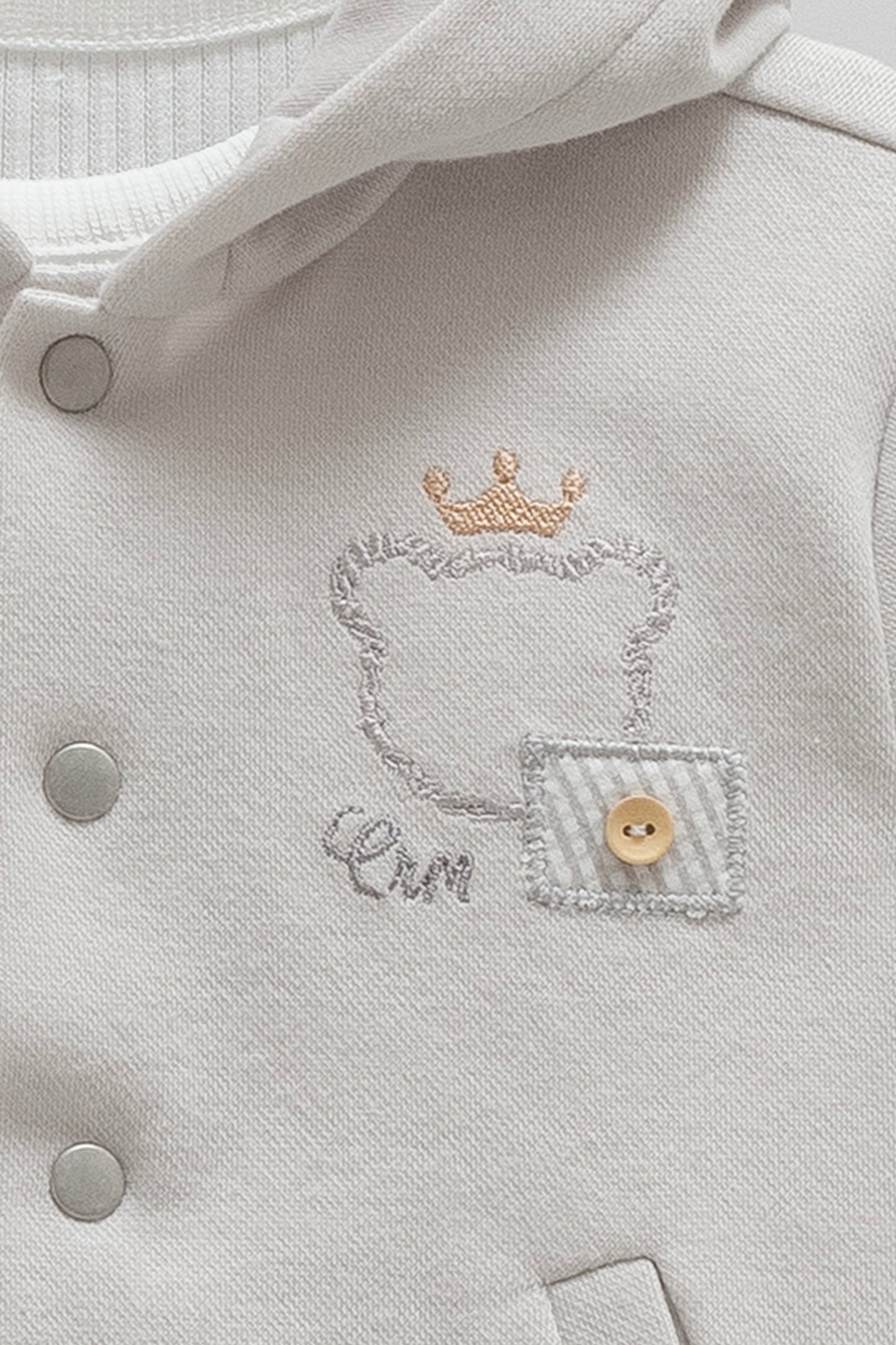 ترينينج ٣ قطع قطن ١٠٠٪ رمادي🧸