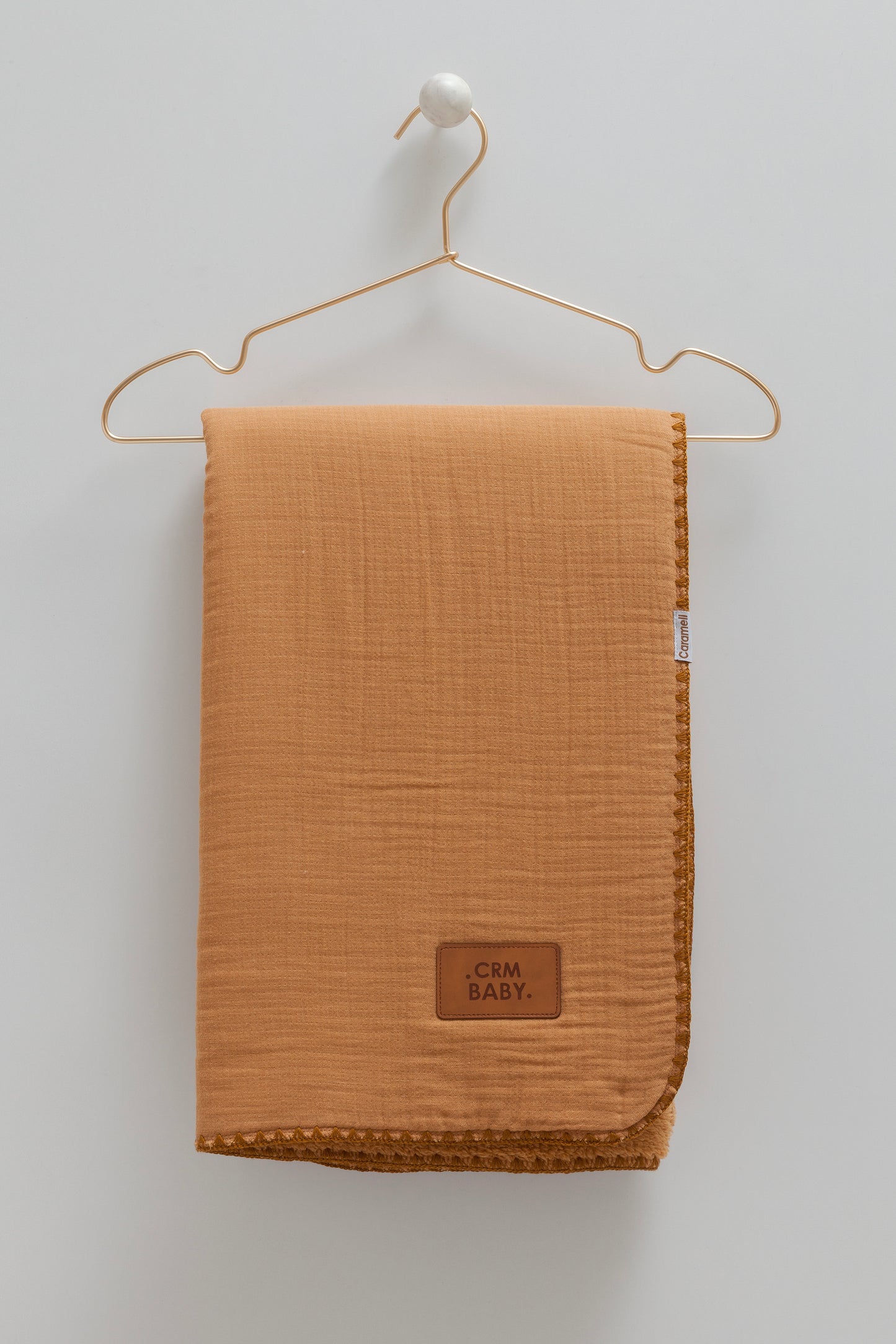 بطانية/ حرام بيبي قطن مبطن ❄️عسلي