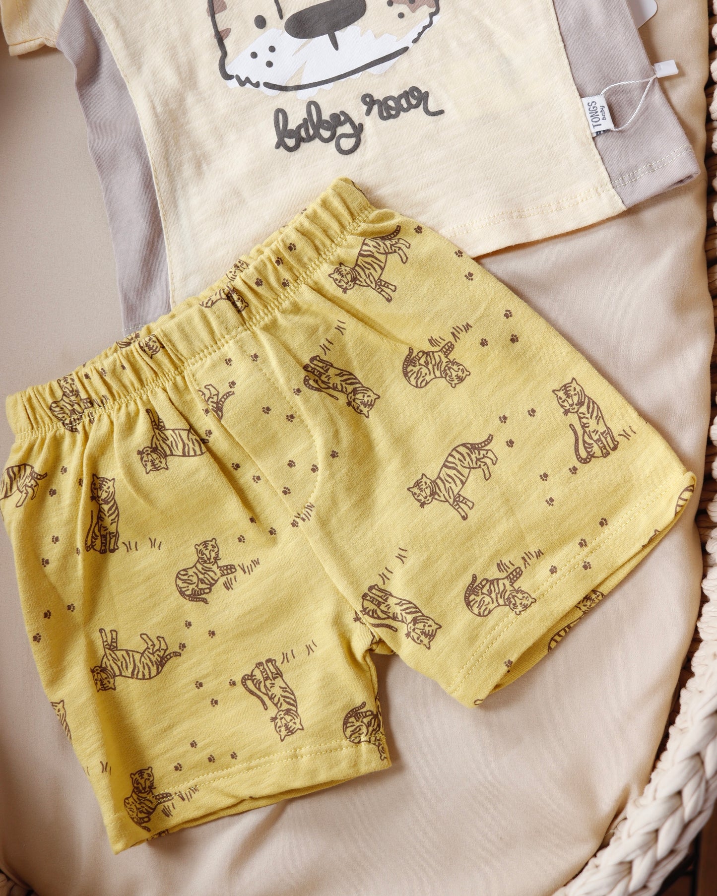 طقم شورت قطني قطعتين🦁