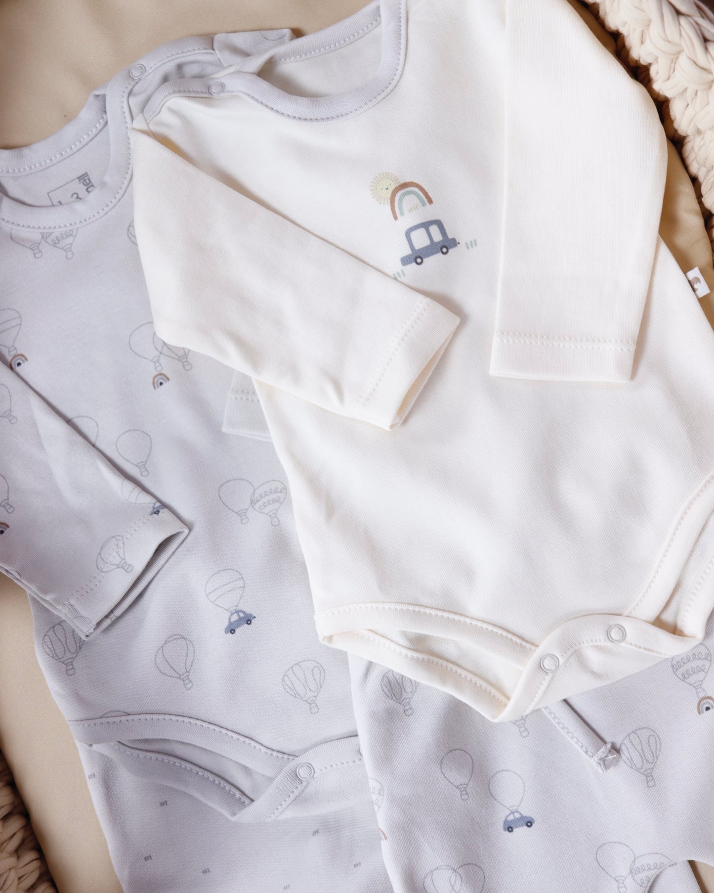 طقم بيبي قطن ١٠٠٪ حديث ولاده و ١-٣ أشهر