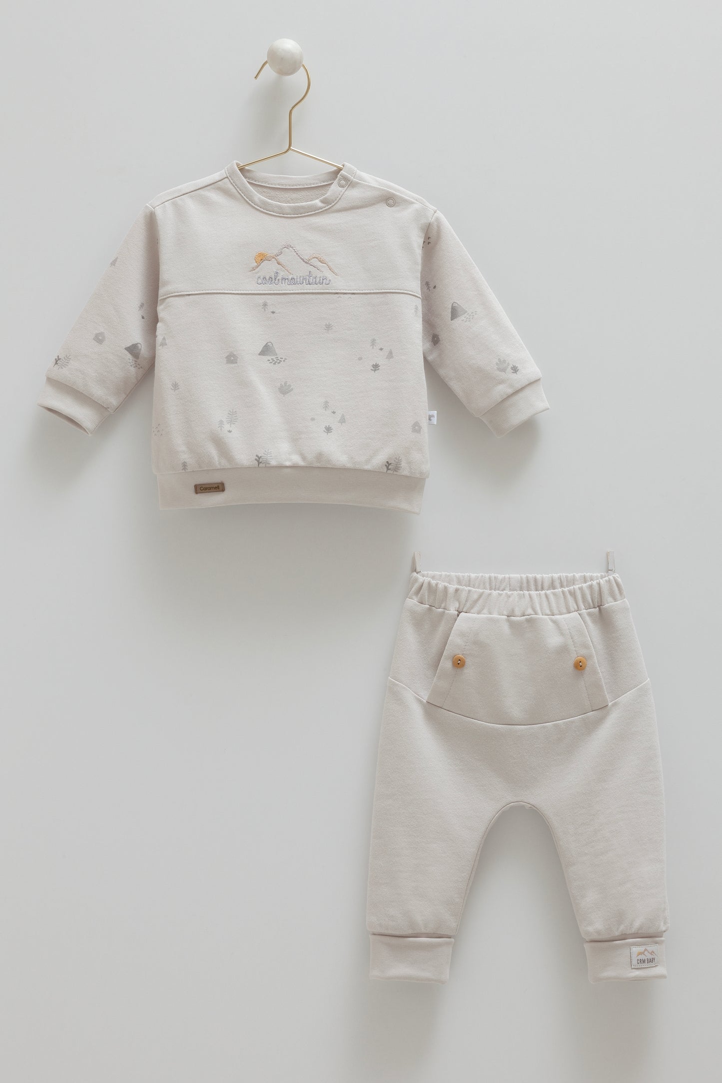 طقم قطعتين ٣- ٢٤ شهر رمادي 🔅⛰️