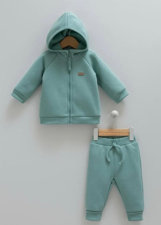 طقم بيبي قطن مبطن🩵