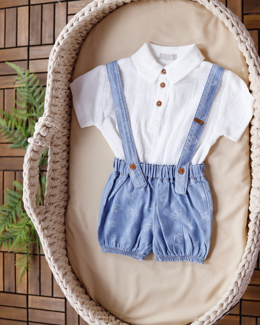 طقم افرهول بيبي جينز خفيف