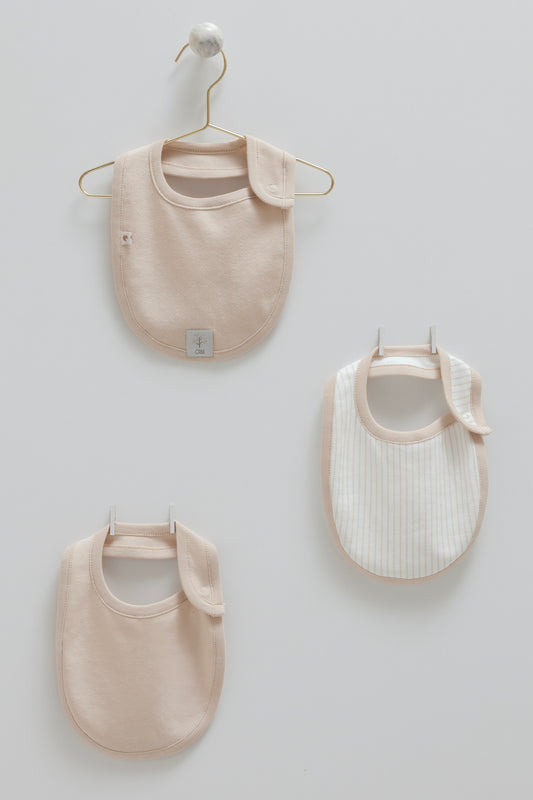 طقم مريلة ٣ قطع قطن ١٠٠٪‏ بيج