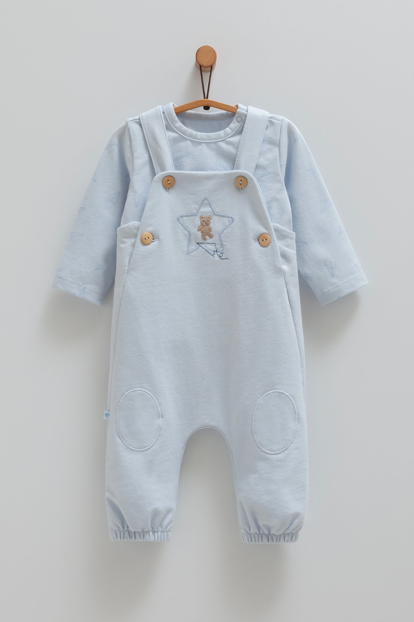 طقم أفرهول ازرق🧸