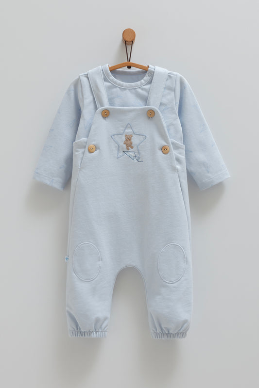 طقم أفرهول ازرق🧸