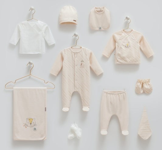 طقم حديث ولادة ١٠ قطع🪡قطن طبيعي ١٠٠٪‏