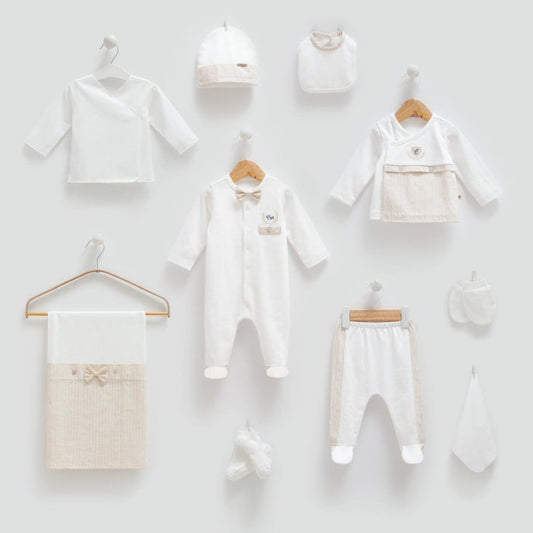 طقم حديث ولادة ١٠ قطع🪡قطن طبيعي ١٠٠٪‏🤍