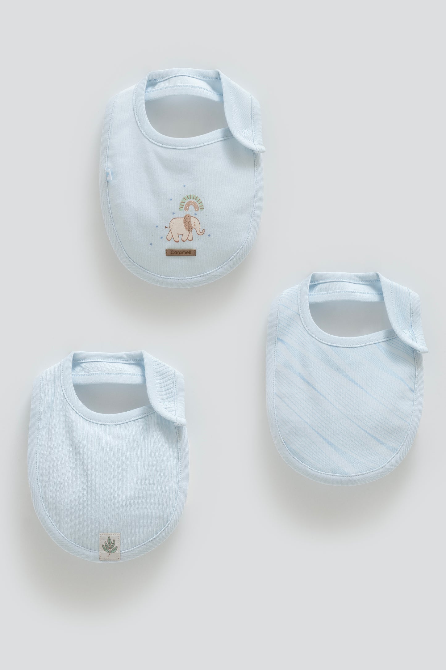 طقم مريلة ٣ قطع قطن ١٠٠٪‏ ازرق🐘