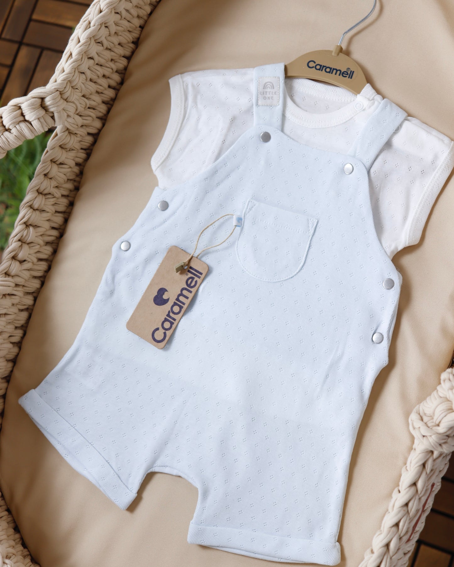 طقم أفرهول صيفي خفيف قطن ١٠٠٪‏ أزرق