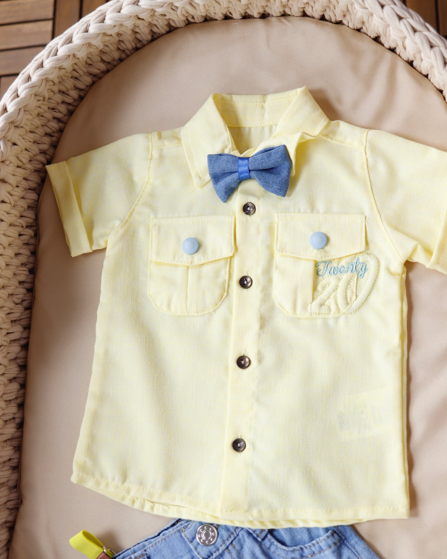 طقم جينز ٣ قطع💛