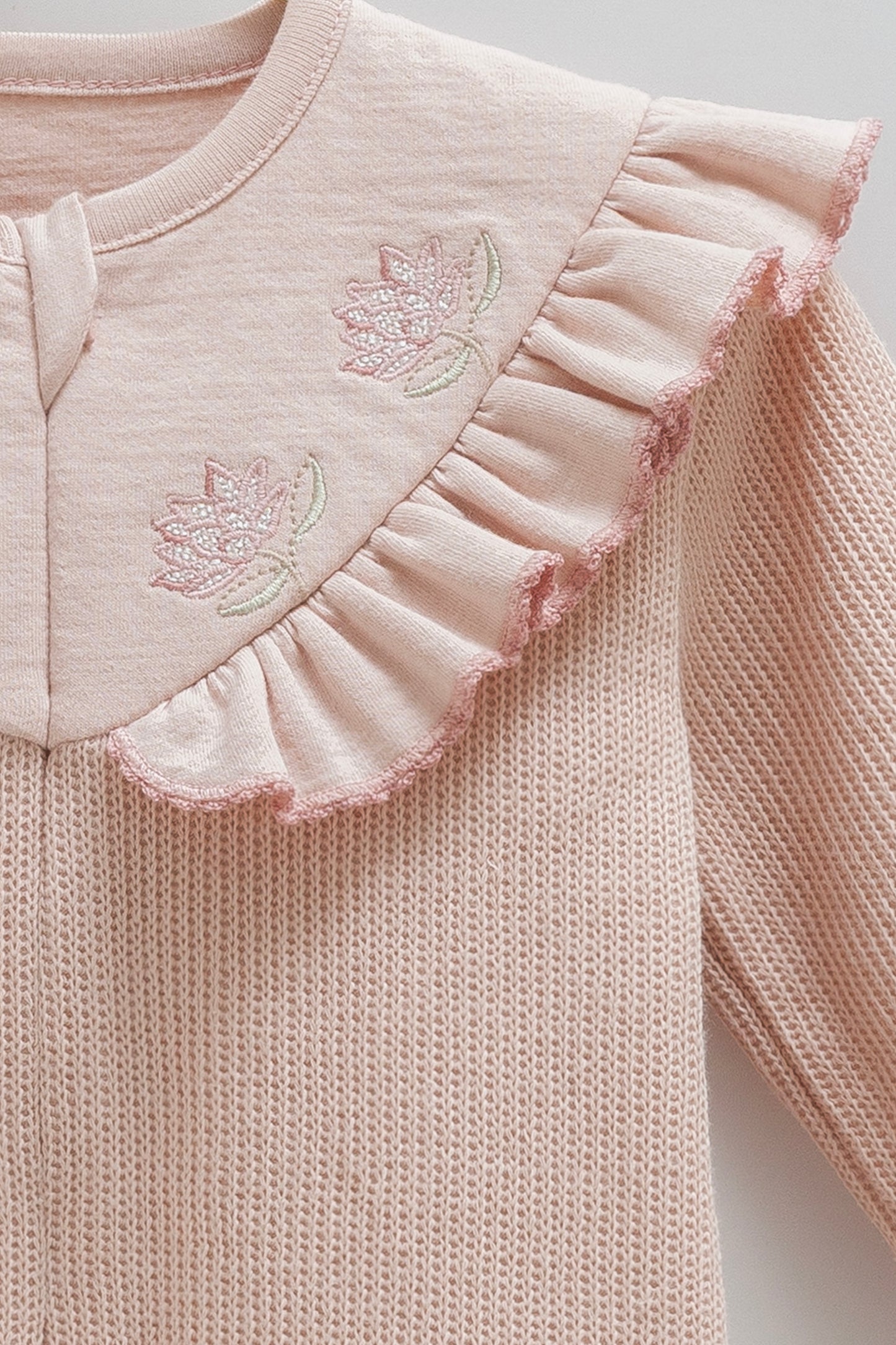 أفرهول قطن شتوي ١-١٢ شهر🌸 زهري