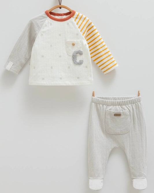 طقم قطن ١٠٠٪‏  ١-١٢ شهر