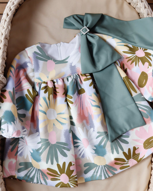 فستان بناتي 💚٦-٣٦ شهر