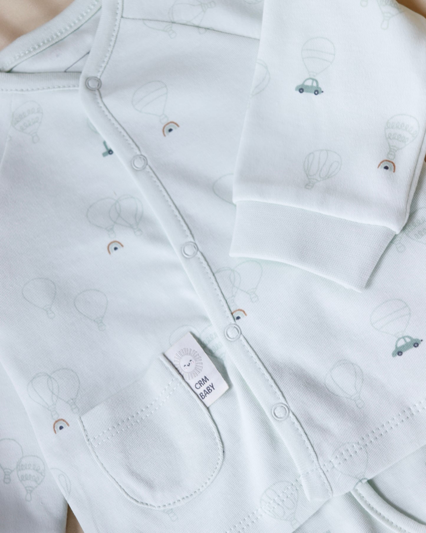 بجامة ٣ قطع قطن ١٠٠٪‏ أخضر ١-١٢ شهر