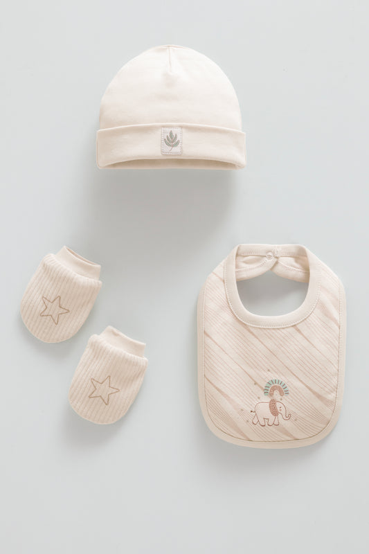 طقم طاقية ٣ قطع قطن ١٠٠٪‏ 🧸