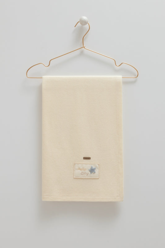 بطانية بيبي قطن شتوي ١٠٠٪ ✨ايفوري