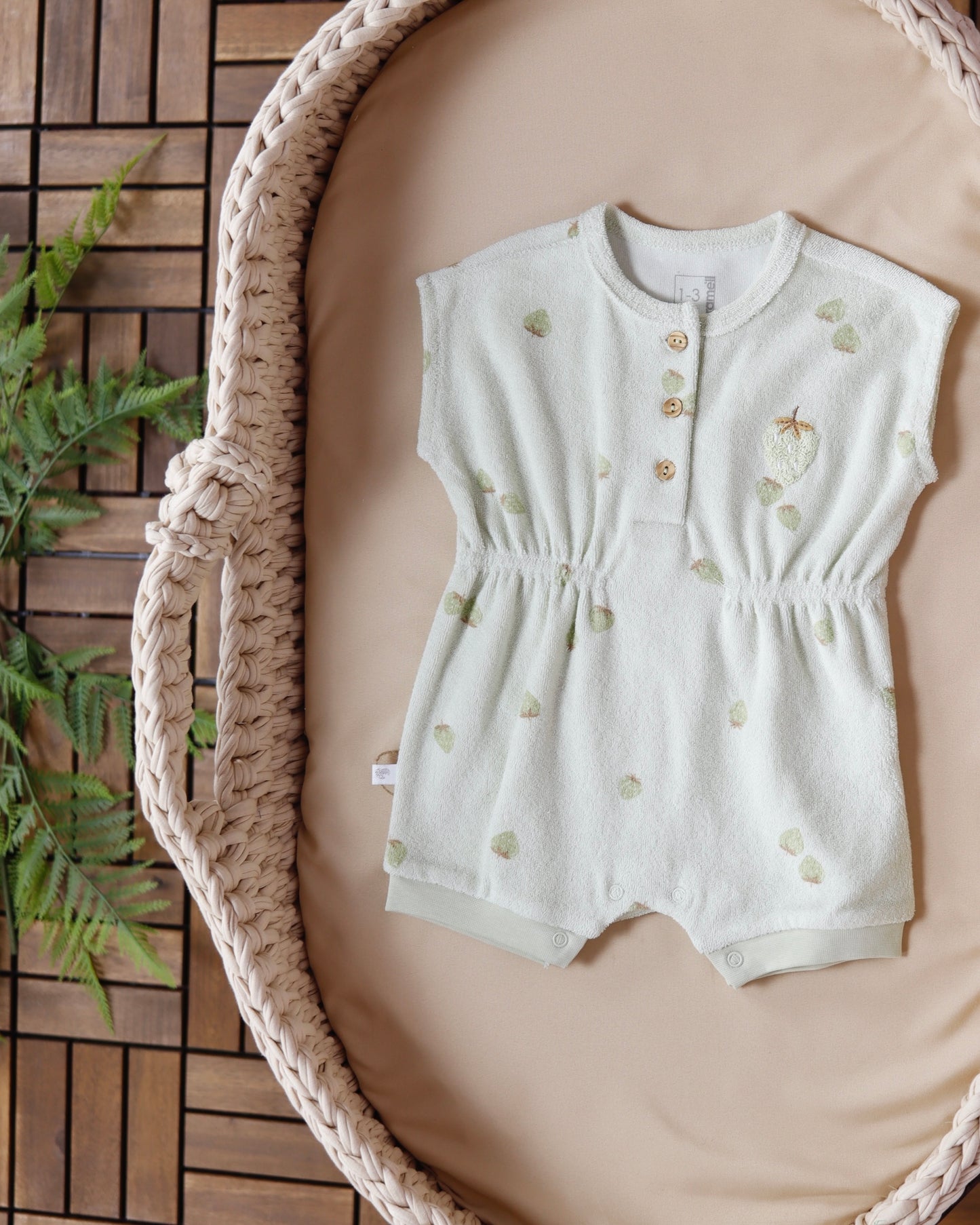 أفرهول صيفي برسمة الفراولة - الأخضر🍓