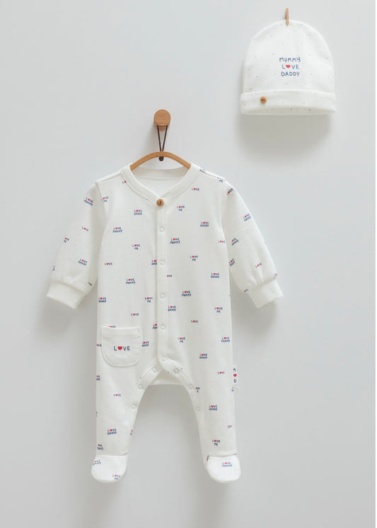 أفرهول بيبي مع طاقية 0-6 أشهر