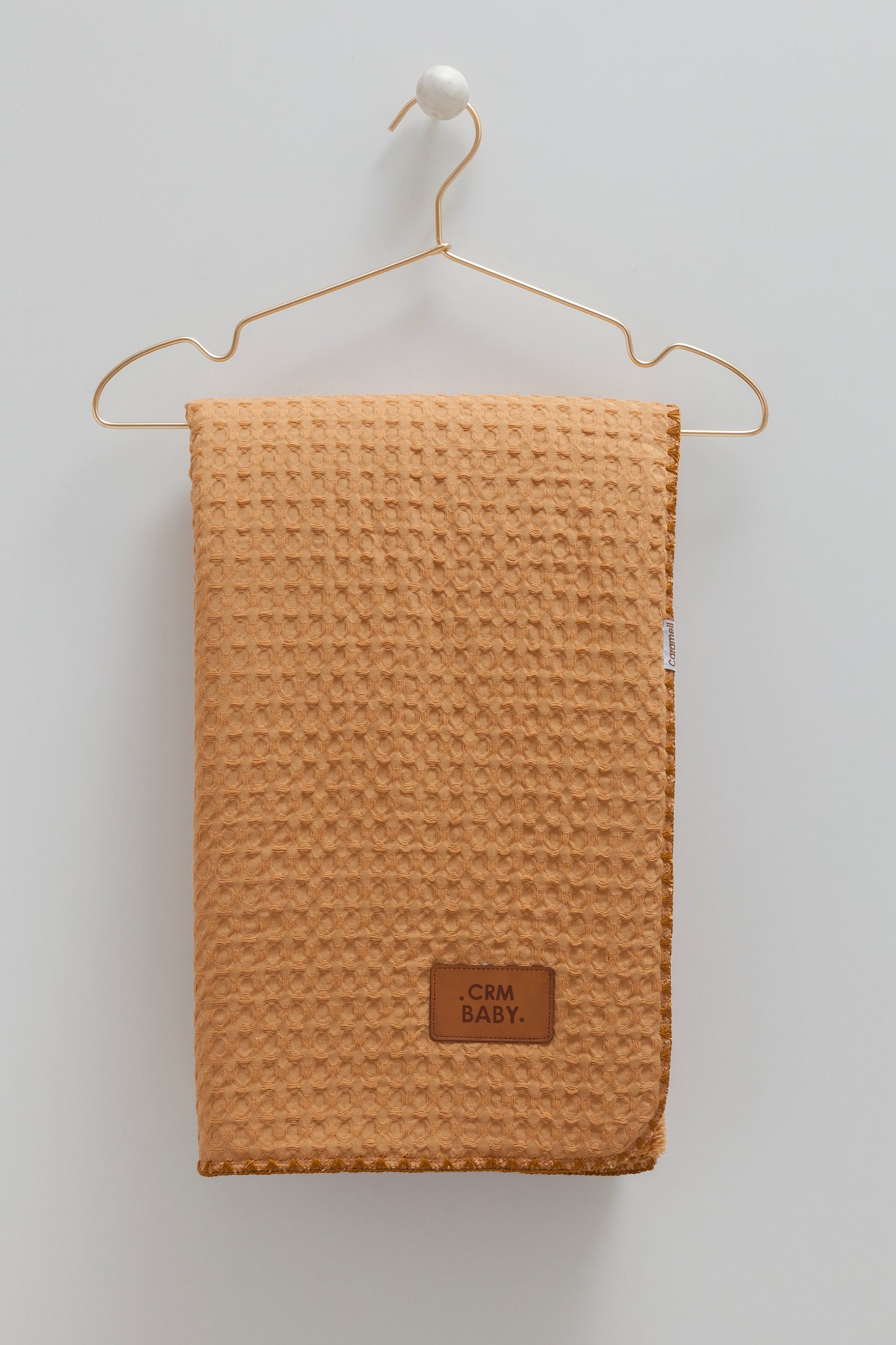 بطانية/ حرام بيبي قطن مبطن ▫️عسلي