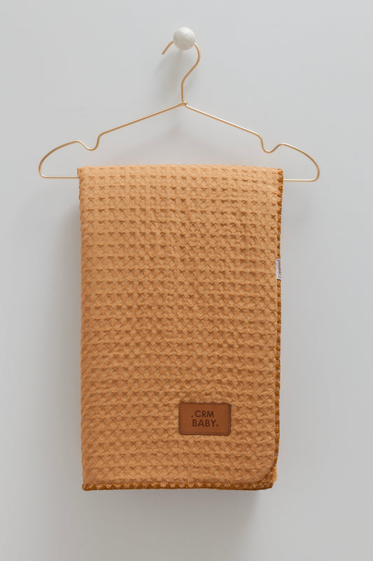 بطانية/ حرام بيبي قطن مبطن ▫️عسلي