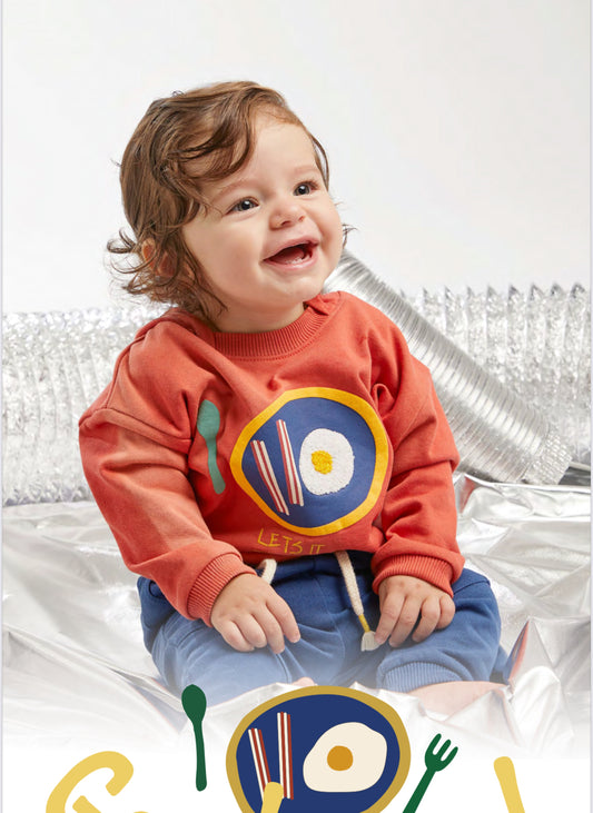 طقم قطن مبطن باللون الاحمر والكحلي💙♥️