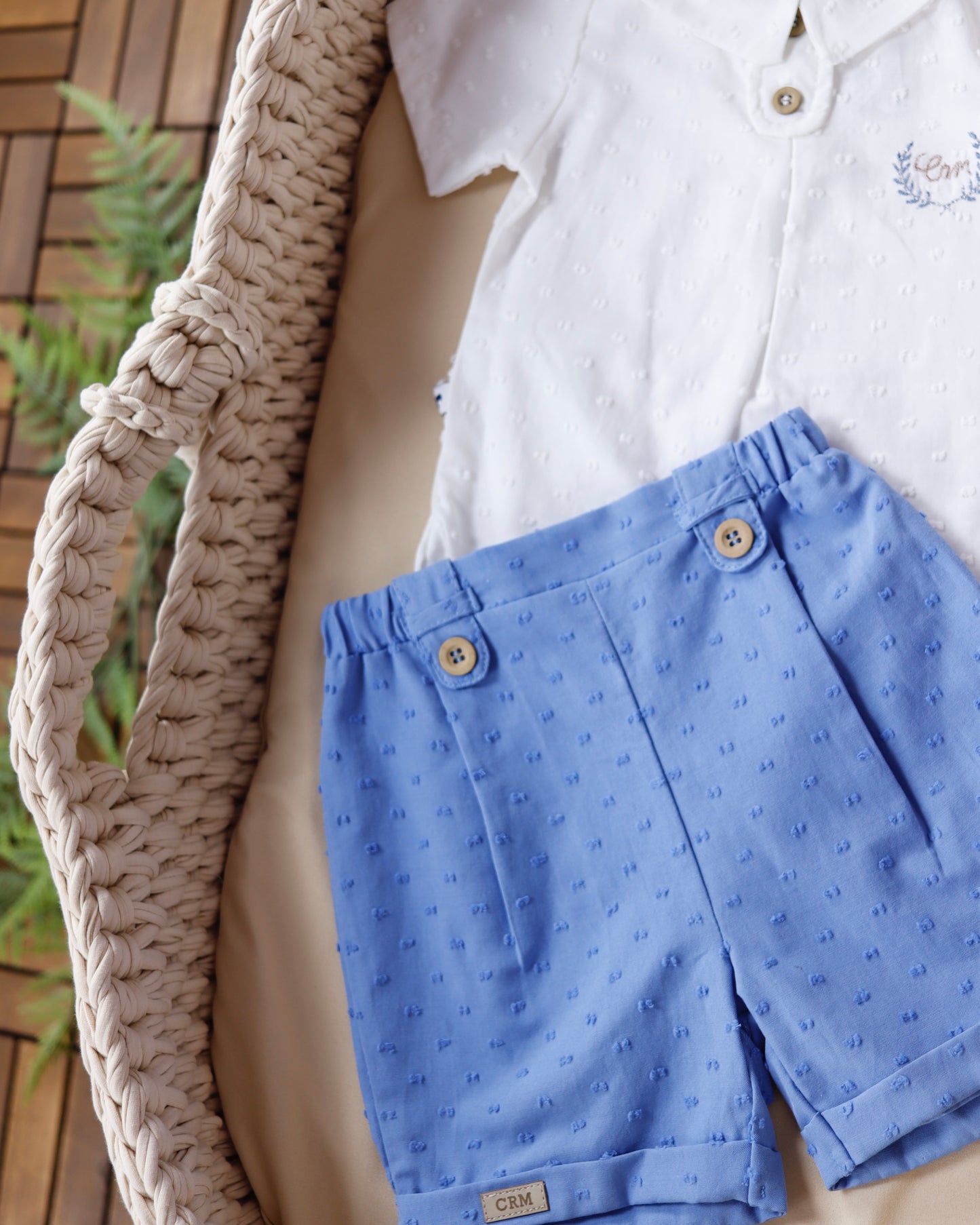 طقم بيبي قطعتين- ازرق⁩⁩💙