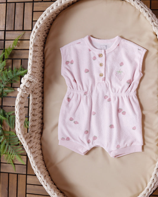 أفرهول صيفي برسمة الفراولة - الزهري🍓