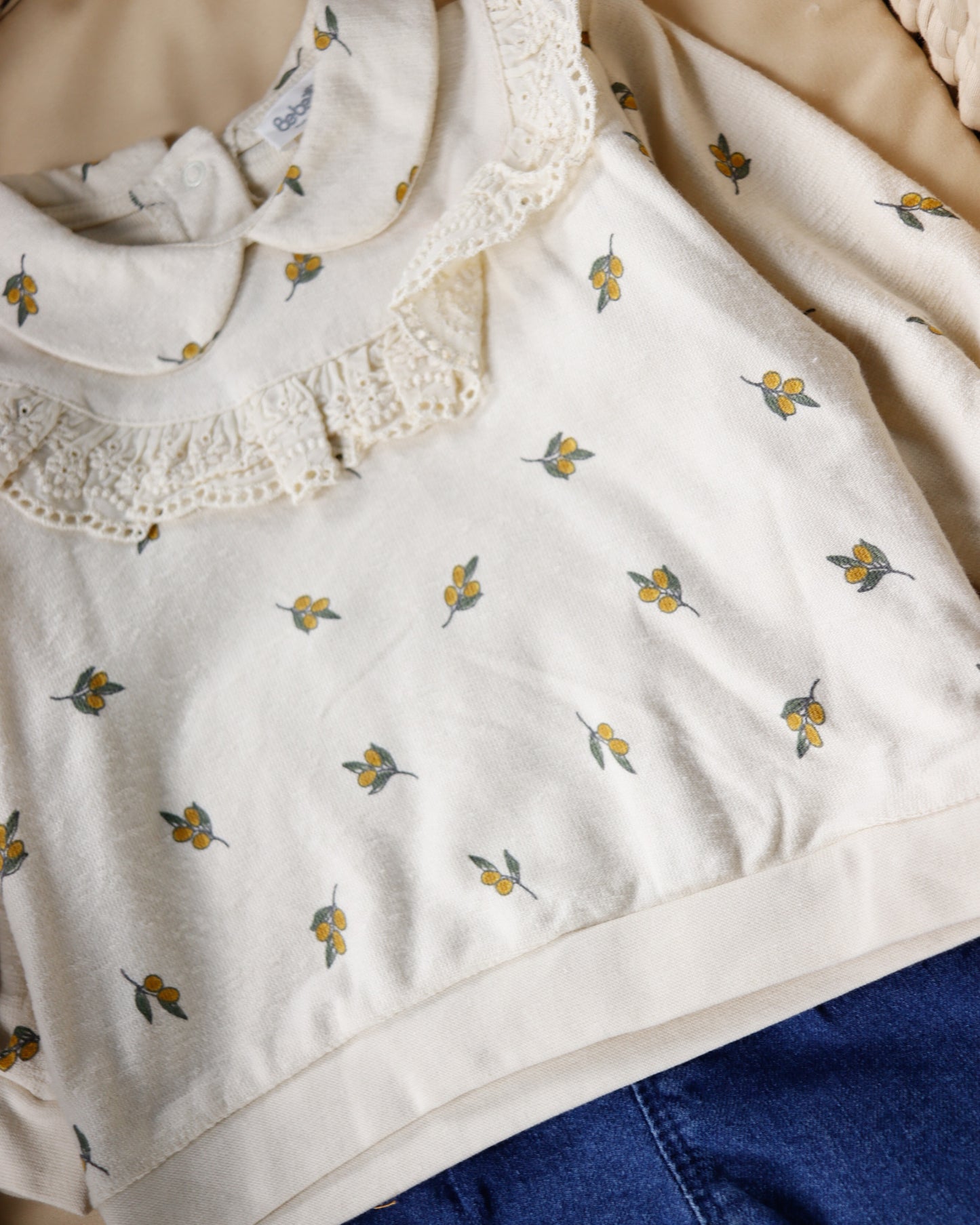 طقم بيبي جينز قطعتين