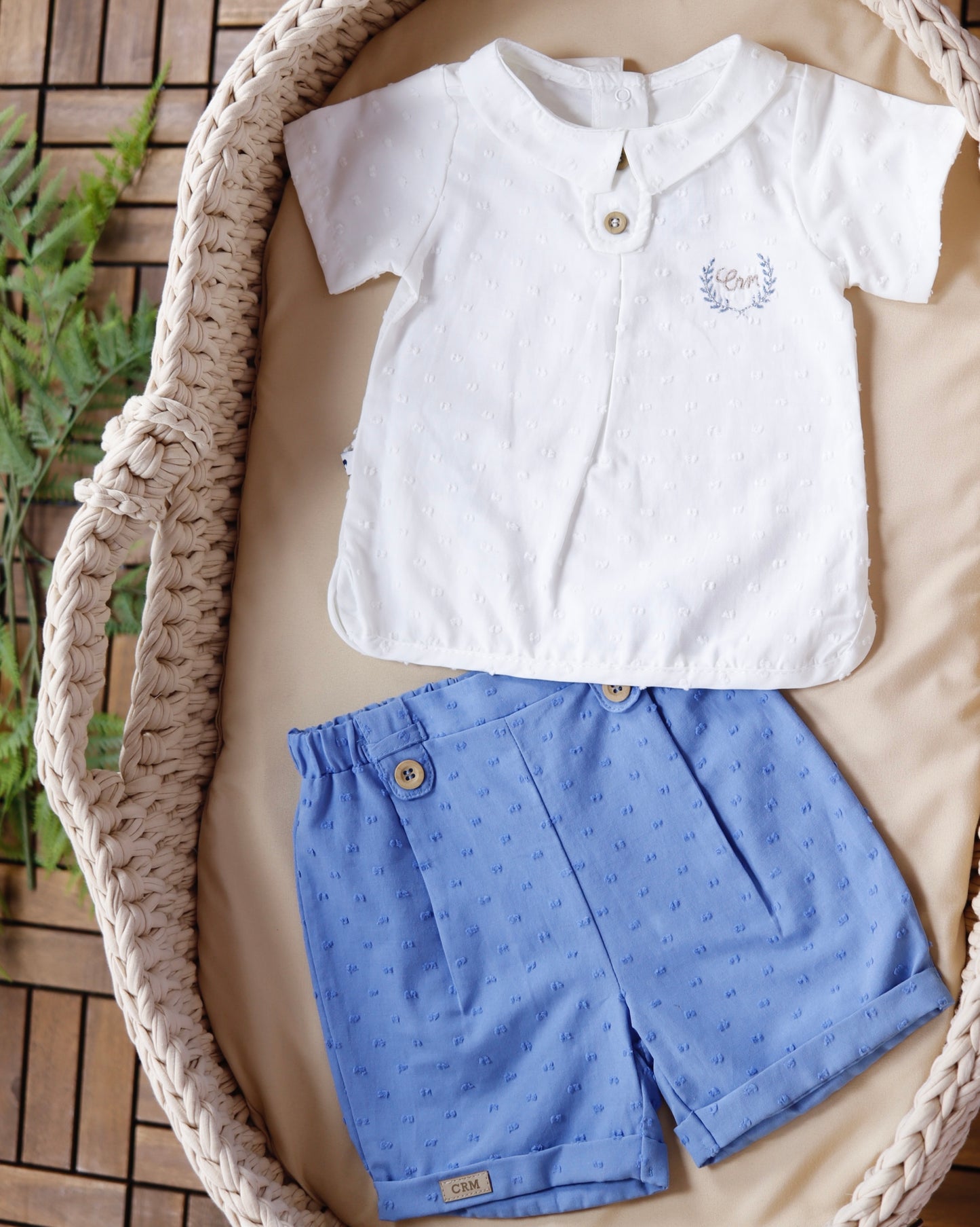 طقم بيبي قطعتين- ازرق⁩⁩💙