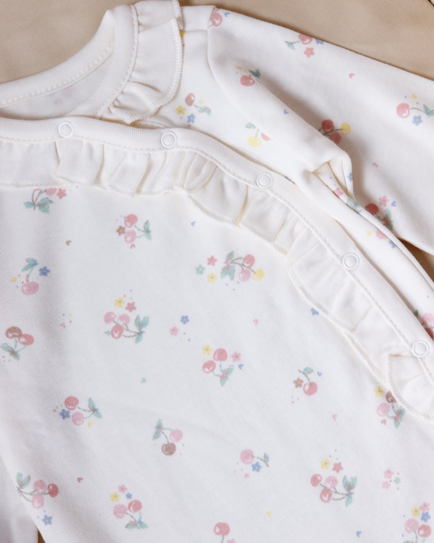 طقم أفرهول مع طاقية قطن ١٠٠٪‏🪡ايفوري