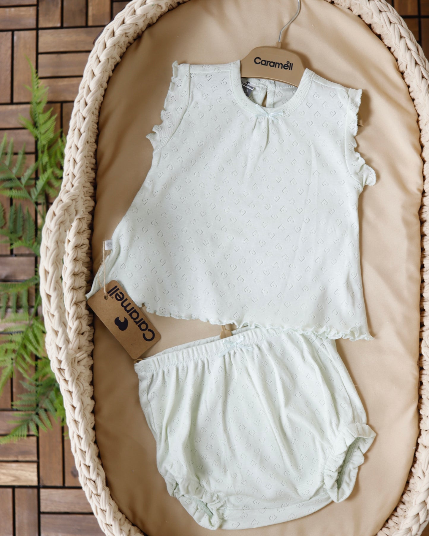 بجامة صيفي خفيف قطن ١٠٠٪‏ اخضر