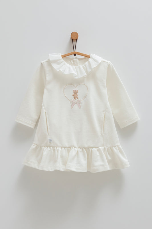 فستان قطن ١٠٠٪‏ ايفوري🧸